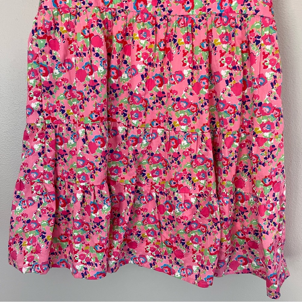 Crosby by Mollie Burch Holcomb Tiered Ruffle Mini Dress Bougainvillea Floral XXS - Picture 3 of 10